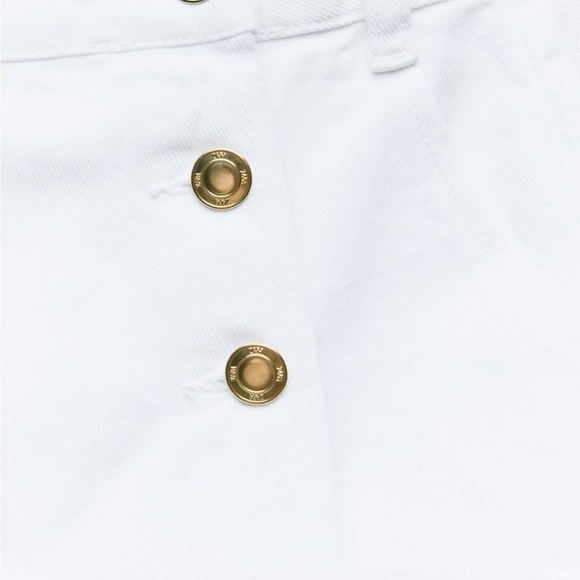 Zara white wrap denim skort - Picture 6 of 8